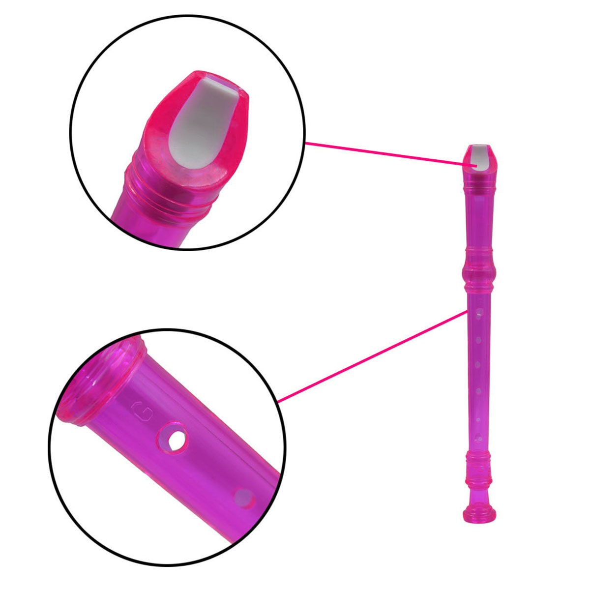 8 Hole ABS Transparent Recorde - Musical Instrument A Recorder recension och pris