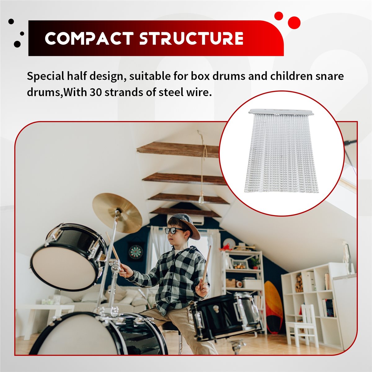 ABST Half Design Steel Snare W - Cajon Box Drum recension och pris