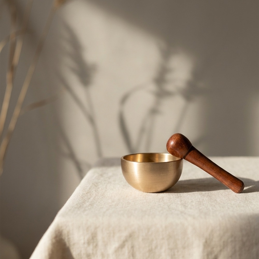 Mini version brass mallet sing - Tibetan Singing Bowl recension och pris